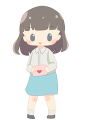 ラブレターを持つ女性　やる気