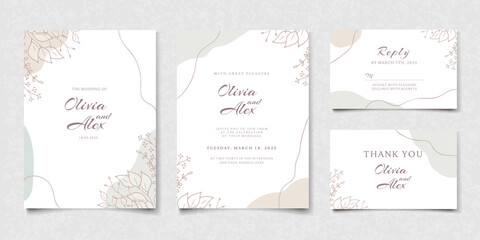 Elegant Floral Wedding Invitation Card Template
