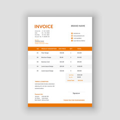 modern business invoice template vector