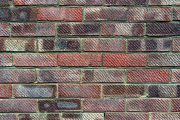 Brick grunge wall background, copy space or texture.