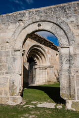 Fototapeta na wymiar church of San Pedro Apóstol, 12th century, Villacadima, Guadalajara, Spain
