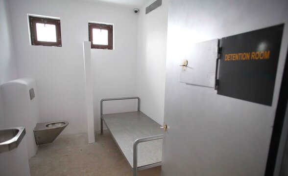Border police detention room