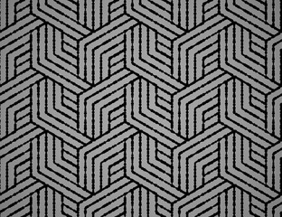 Abstract geometric pattern with stripes, lines. Seamless vector background. Black and gray ornament. Simple lattice graphic design