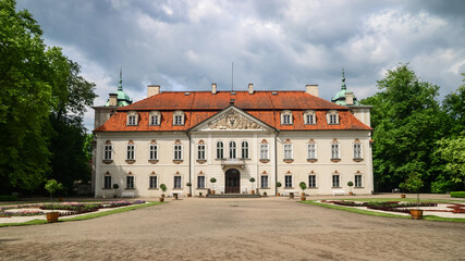 Fototapeta na wymiar Palace in the park in Nieborow. Mazovian Voivodeship