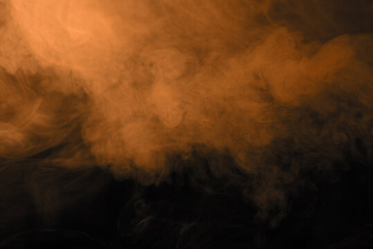 Orange Smoke Texture On Black