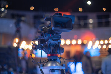 stream at a concert in a hall without spectators