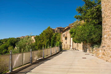 The historic medieval village of Scansano, Grosseto Province, Tuscany, Italy. Seen from the city walls
