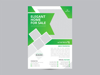 Flyer Design Template. Real Estate Poster design fully editable