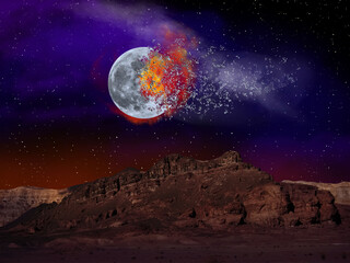 Mondkatastrophe © pixelschoen