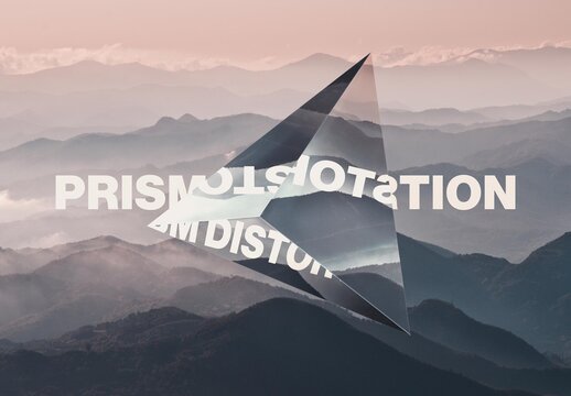 Prism Lens Distortion Photo Effect Mockup
