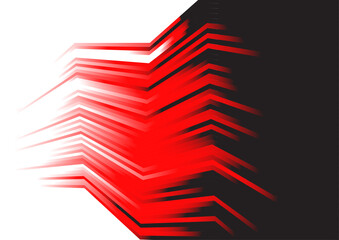 Vector : Abstract red stripes on white background