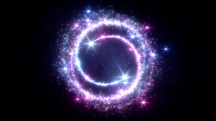 Star Glitter Sparkling Particles Fireworks sparkle 3D illustration.