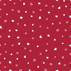 Seamless pattern with hearts. Happy Valentine's Day.