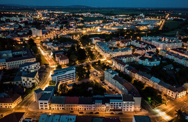 view of city at night