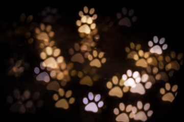 background texture with glowing blurred animal tracks