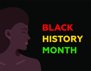 Black history month vector template. African American History. Celebrated annual. In February in United States and Canada. In October in Great Britain. Poster, card, banner, background. 