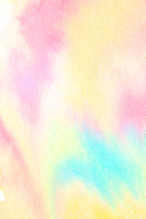 Gentle Pastel Colour Watercolour Paint Background on White Paper