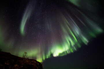 Aurora circles overhead in Norway