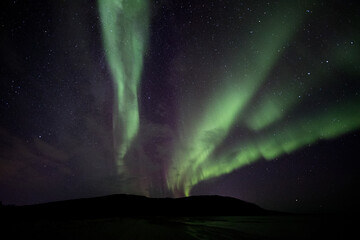 Aurora streaks across the norway skies