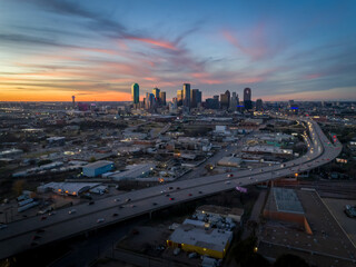 Naklejka na ściany i meble Southwest Dallas Sunset