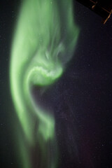 A ghost shape in the aurora in Norway