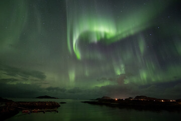 Busy aurora skies in Norway