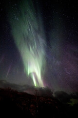 Aurora funnel outside Tromso in Norway