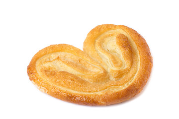 sweet puff pastry isolated on white