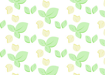 Leaves Pattern.Abstract  green  and yellow leaf seamless pattern
