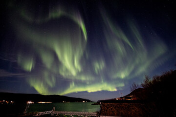 Aurora patters in Tromso Norway