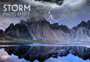 Storm Photo Effect Layout