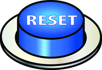 A big blue button with "RESET" printed on it.