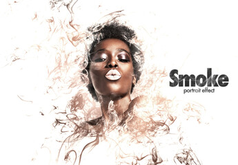 Smoke Portrait Effect Mockup
