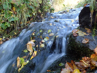 waterfall in autumn