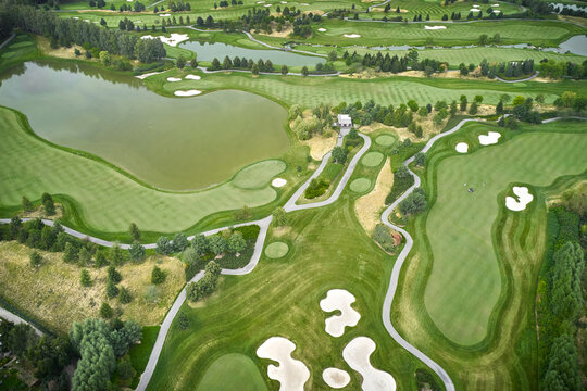Aerial of a golf course