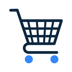 Shopping cart icon. Editable vector isolated on a white background.