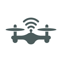 Repeater, antenna, signal, wifi drone icon. Gray color vector.