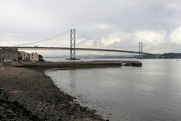 A view of the Forth Road Bridge in Scotland