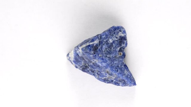 Lapis lazuli gemstone on a turn table