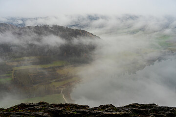 fog in the mountains