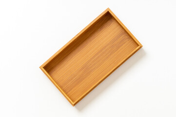 open wooden box on white background, moc ap