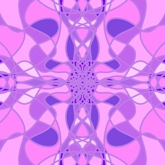 Abstract purple, lilac, vlolet and pink line ornament. Magic background. Fantastic mandala.