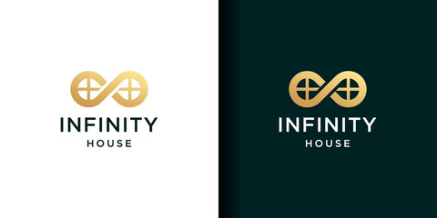 Infinity home logo design inspiration