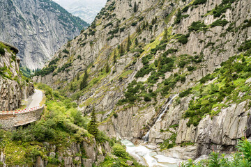 Schweiz Swiss Berge Straße Tunnel Brücke 