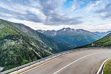 Schweiz Swiss Berge Straße Himmel