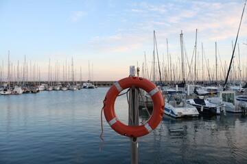 life buoy in the harbor