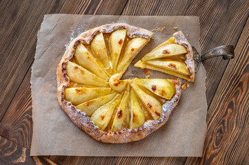 Pear and ginger galette