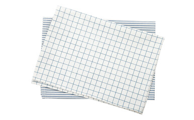 Kitchen towel, napkin isolated. Top view mockup