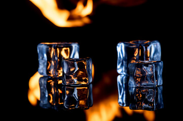 fire and ice on black background3