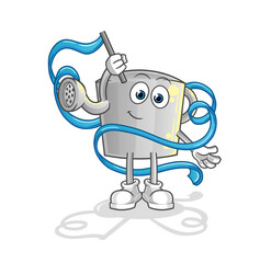 watering can Rhythmic Gymnastics mascot. cartoon vector